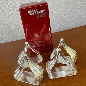 Silver Kiss Natkin Rings Set of 4 Vintage Retro